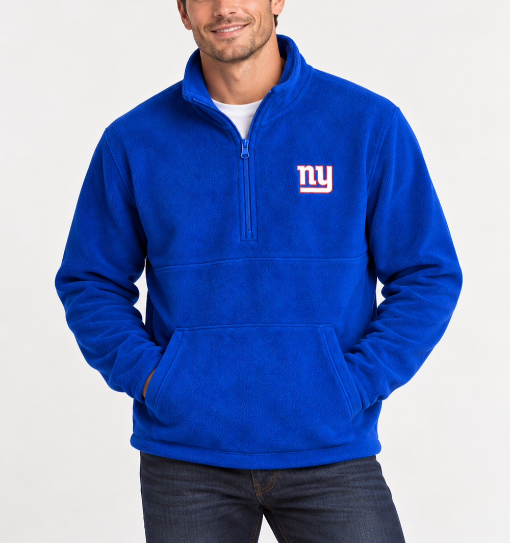 New York Giants NFL Dunbrooke Softshell 1/4 Zip Jacket Mens Medium Royal